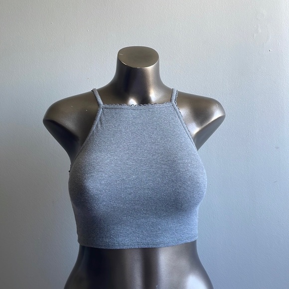 Grey Forever 21 Crop Top Medium - Picture 5 of 5